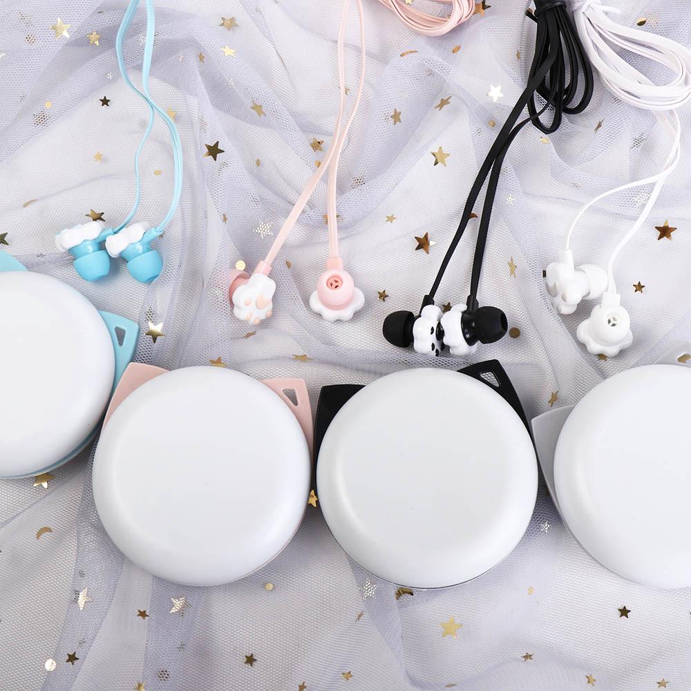 Earphones Microphone Bass sound with Earphones Case 3.5mm Earphones In-Ear With Mic Wired Headset