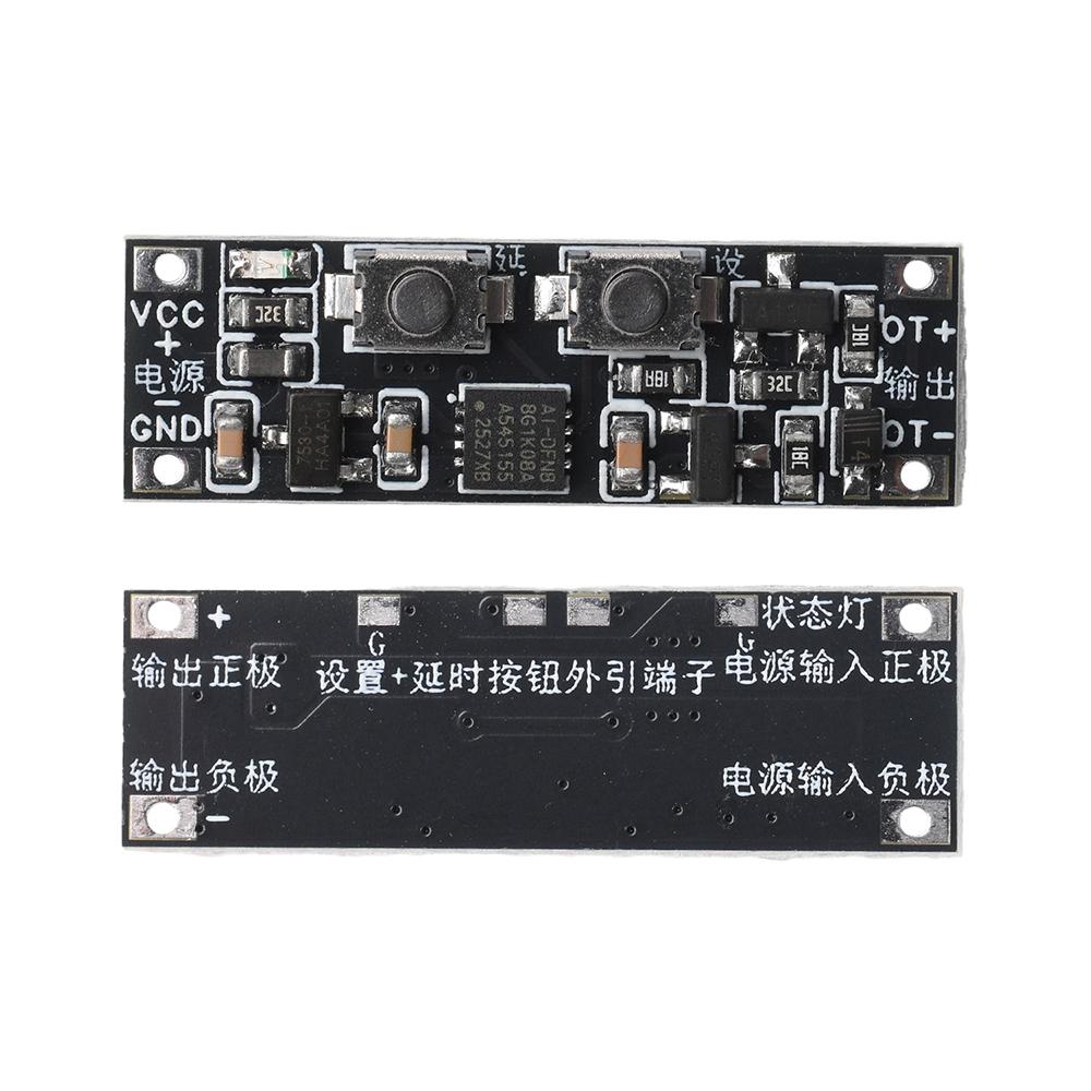 DC 3-20V Wide Voltage Delay Switch Module 3A Output Time Delay Control 0-60min Adjustable Grade Anti-Interference Timer Board