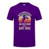Never Underestimate An Old Unisex With A Dirt Bike Riders Tshirt Unisex Short Sleeve Cotton Tshirts Gift Tees Unisex Tops Dy300