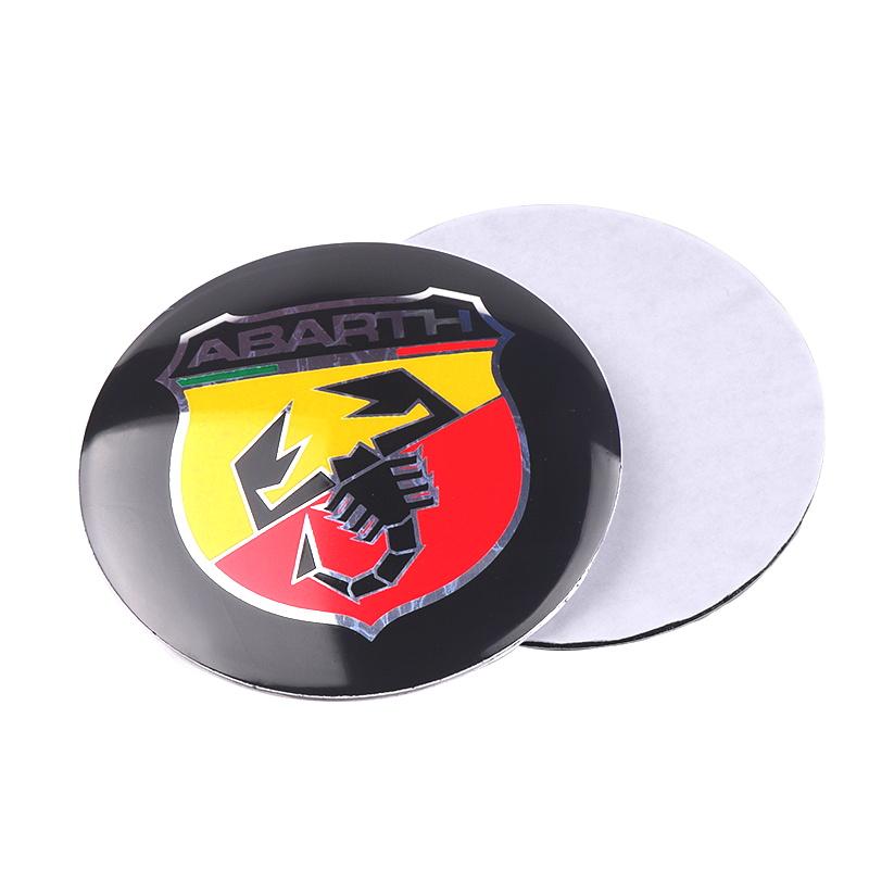 GGBFQ1 4PCS 56MM Car Wheel Center Hub Cap Rim Sticker Scorpion Decal Accessories For Fiat 500 Abarth Uno 600 Cross Fiorino Grande Panda