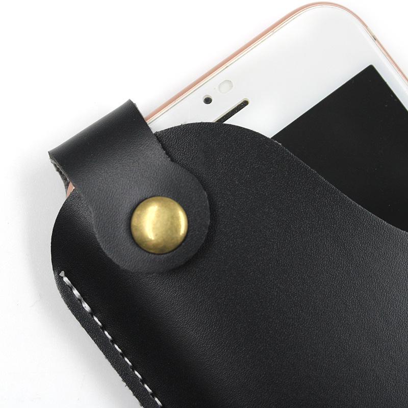 Outdoor Waist EDC Cell Phone Bag PU Tactical Portable Anti-Lost Labor Mobile Phone Bag.