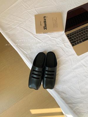 Летние мюли тапочки женская обувь повседневные тапочки плоские с закрытым носком шлепанцы плоский каблук лоферы удобные универсальные стельки сандалии