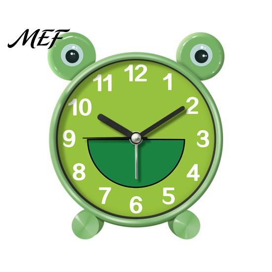 Time Teaching Clock Cartoon Animal Alarm for Students, Non-Ticking Quiet Movement Electronic Clock, Battery Operated Desk Home Bedroom