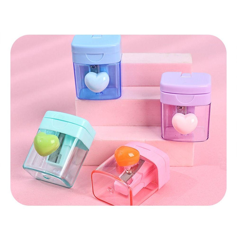Transparent Pencil Sharpener 1/2 Holes Pencil Cutter Pencil Sharping Tools Student Stationery