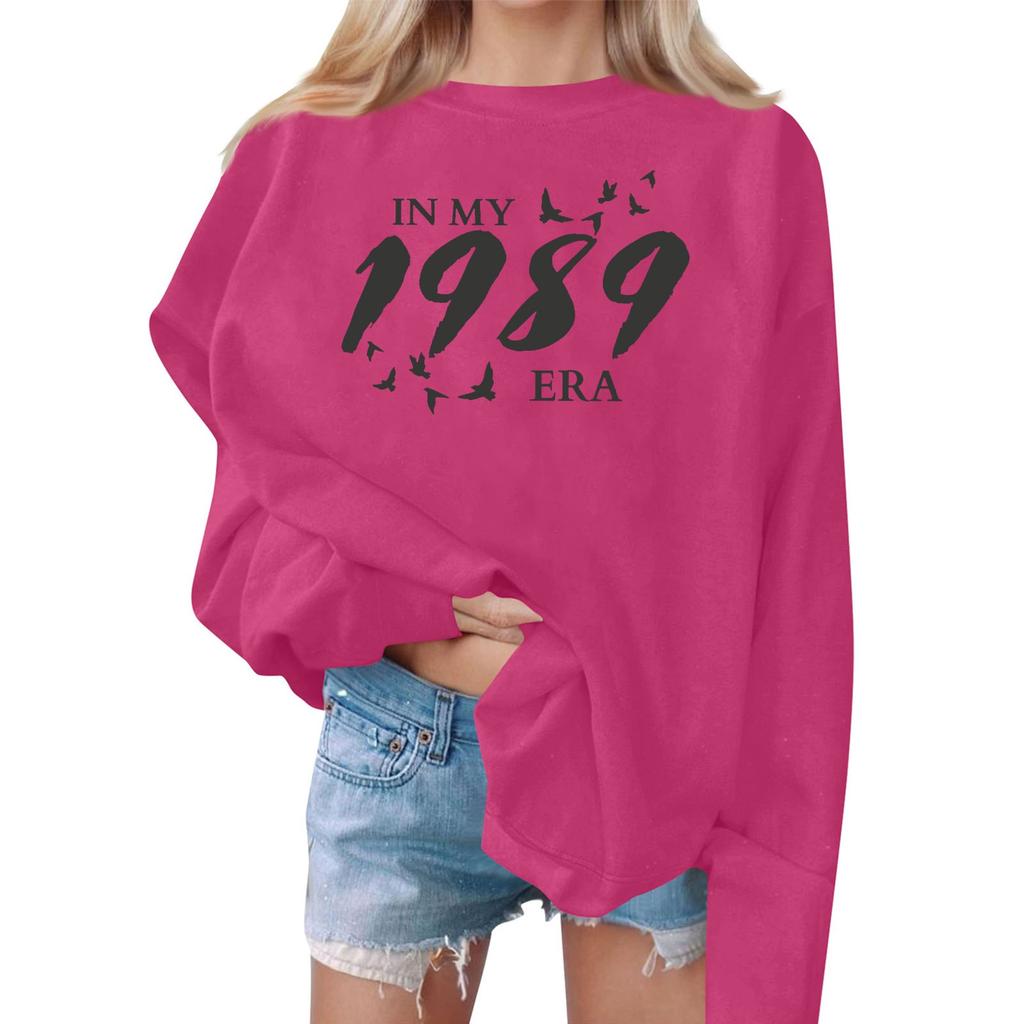 Женские повседневные модные толстовки с длинным рукавом и круглым вырезом с принтом, пуловер, топ