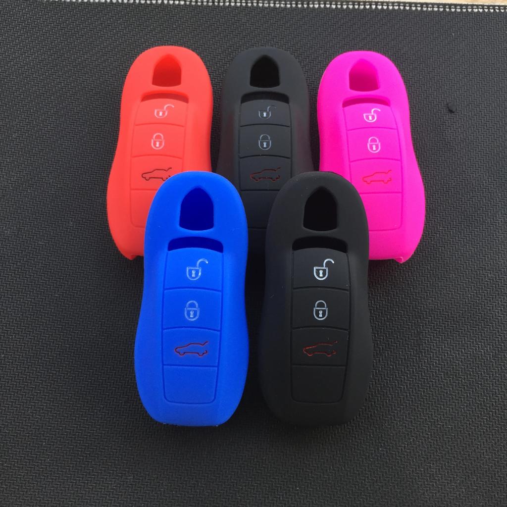 ADB2 Car Key Fob Holder Cover Case For Porsche Cayenne 911 996 Panamera Macan silicone Car Protection Shell Auto Accessories Styling