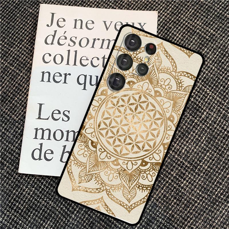 Flower Of Life In Lotus Pastel Case For Samsung Galaxy S25 S24 Ultra S20 S21 S22 S23 Ultra S9 S10 Plus S25 FE Back Cover