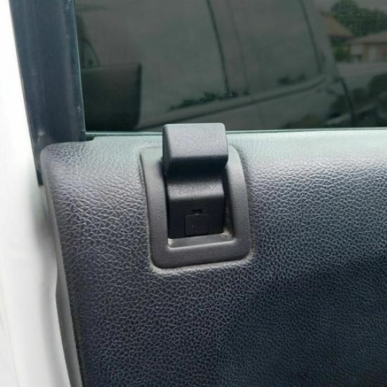 Titanium Black Door Lock Knobs 2pc For Silverado Sierra 2007-2013 Front or Rear