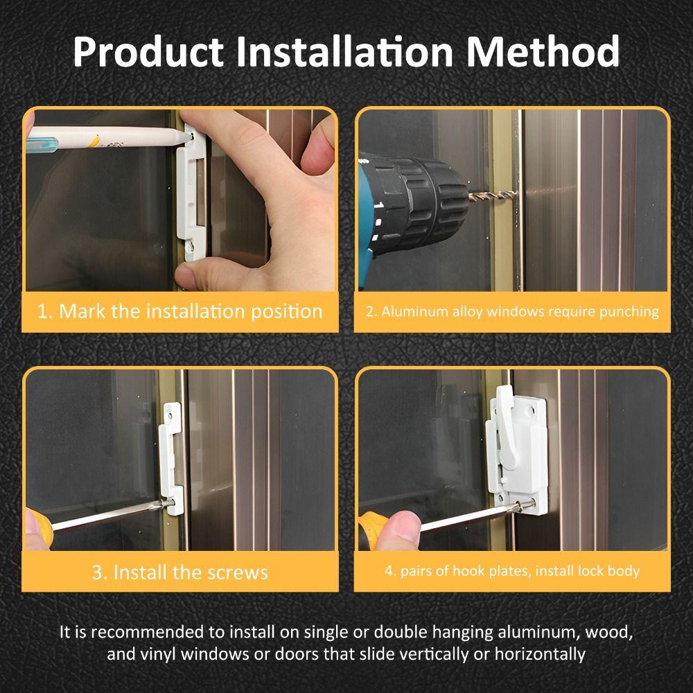 Anti-Theft Window Sash Locks Zinc Zinc Zinc Alloy Crescent Lock Window Lock Buckle Child Safety Protection