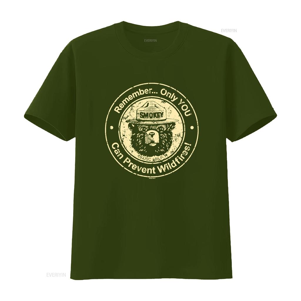Smokey Bear Only You Can Prevent Wildfires T Shirt For Size S 5xl Vintage Soft Stylish Homme Slightly Versatile