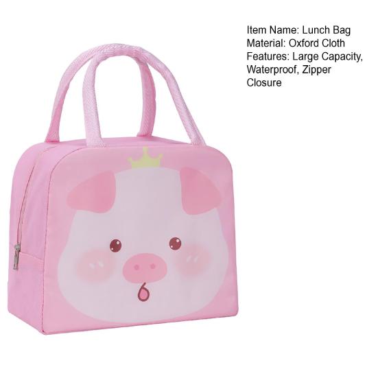 Portable Fridge Thermal Bag Lunch Box Container with Handle Zipper Closure Waterproof Lunch Box Tote Cooler Bag Pouch