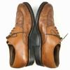 Европейский винтаж LOTTUSSE Размер 8.5 (27,0 см) Туфли с U-образным мыском коричневые мужские(ИСПОЛЬЗОВАЛ)