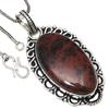Pendant Mahogany Obsidian Gemstone Valentine'Day Gift Silver Jewelry 2.25"