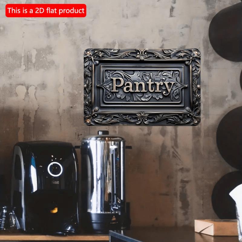 2d Flat 30*20cm, Classical Floral Food Storage Wooden Sign, Victorian Style Retro Poster Wall Decor, Suitable for Kitchen, Bar, Tavern Garden, Bedroom