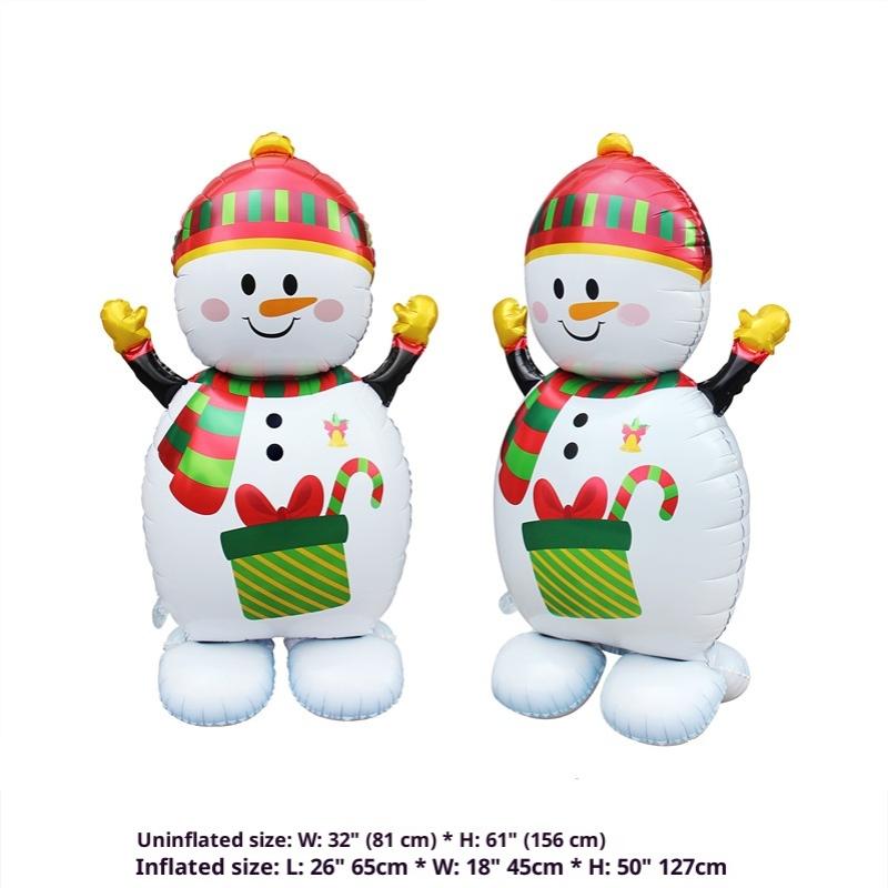 1 шт. Санта Клаус Снеговик Навидад Большой стоящий воздушный шар Год Пряничный человечек Стоящие Рождественские фольгированные шары Товары для вечеринки