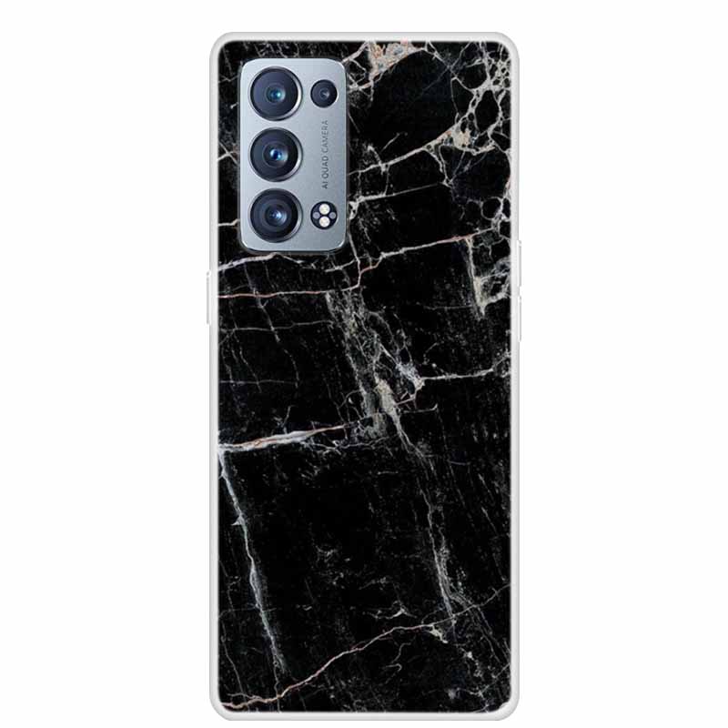 For OPPO Reno 6 Pro Plus 5G Case Reno6 Clear Marble Soft TPU Silicone Back Cover For OPPO Reno6 5G Phone Case Funda Bumper 6pro+