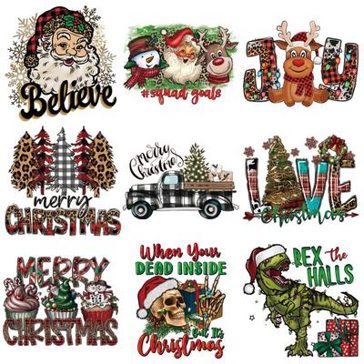 Рождественская нашивка «Любовь» для одежды, сделай сам, художественные ремесла, теплопередача, наклейки для одежды, толстовки, джинсы, Parches Ropa DIY Parches, Рождество