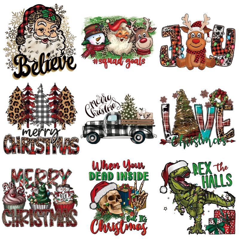 Рождественская нашивка «Любовь» для одежды, сделай сам, художественные ремесла, теплопередача, наклейки для одежды, толстовки, джинсы, Parches Ropa DIY Parches, Рождество