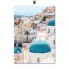 Santorini Aegean Town Scandinavia Flowers Sea NordicPosters Wall Art Canvas Painting  And Prints Pictures For Living Room Decor