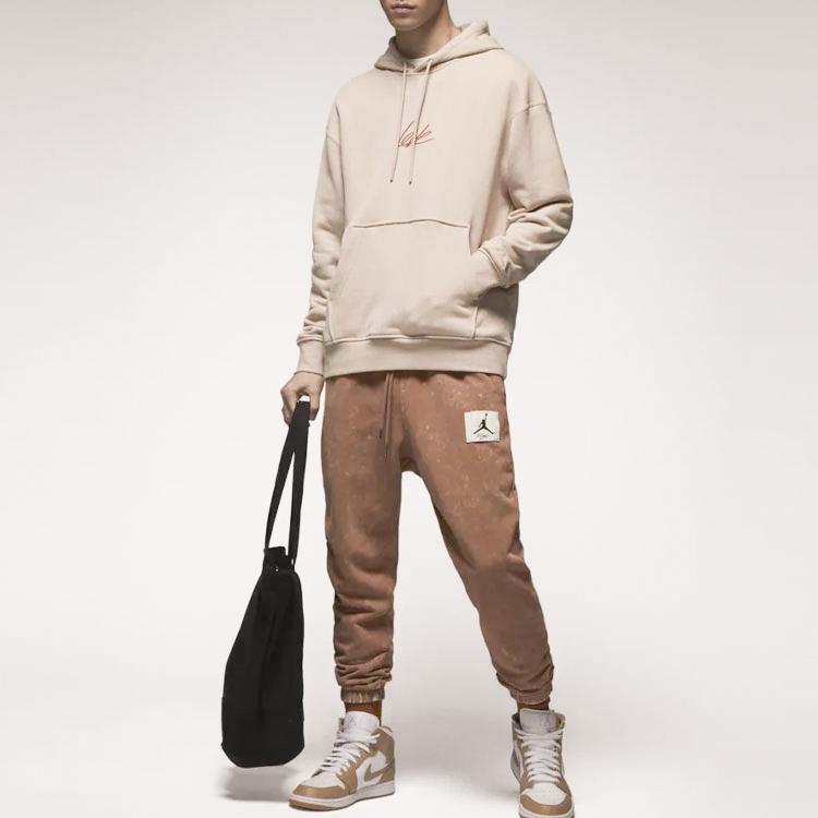 Jordan Толстовка с вышитыми буквами, мужская, Fossil-Lime FD4801-292