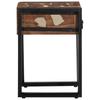 Side Table Multicolored 35 x 35 x 50 cm Solid Reclaimed Wood