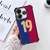 Чехол для телефона с покрытием Football Номер 7 10 19 для Xiaomi Redmi Note 14 15 Pro Plus 13 12 11 11S 11T 10 9S 9 5G Защита от падения Airbag Co