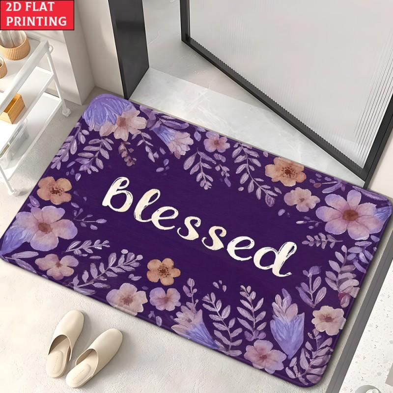 Ornate Scroll Vine Frame Welcome Doormat Non Slip Floor Rug For Entryway Indoor Front Door Daily Decoration