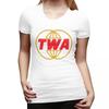 Винтажная футболка TWA Airlines с логотипом для женщин, с круглым вырезом, уличная одежда, женские футболки с коротким рукавом, летняя одежда, топы