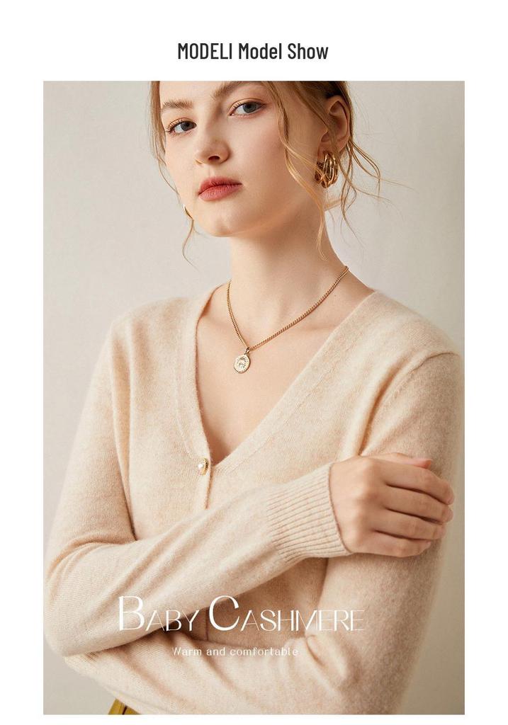 Women's Cashmere Cardigan: Spring/Autumn Loose Fit, Slimming Wool Knit Jacket