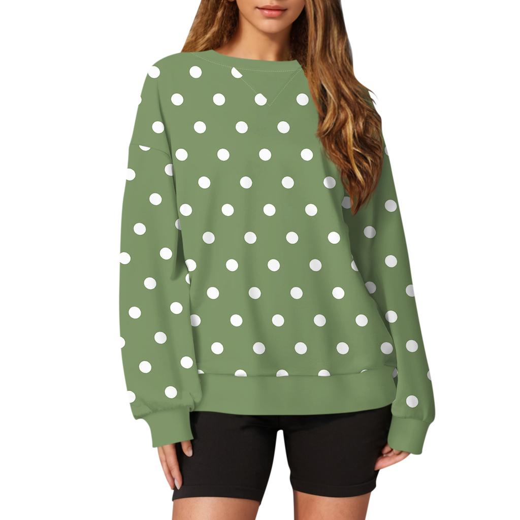 Женский повседневный пуловер с принтом, рубашка с длинным рукавом, толстовка большого размера