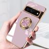 Автомобильный держатель с кольцом, силиконовый чехол для Google Pixel 7 Pro 7Pro, роскошный защитный чехол для телефона с покрытием для Google Pixel 6A 5A 5G