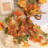 175/200CM Artificial Maple Leaf Garland Home Garden Indoor Outdoor Hanging Faux Red Leaves Plants Vine Halloween Fall Harvest Festival Decoration