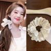 Double Hollow Lace Hair Band, Blogger Fever Ballet Style Sweet Hair Rope Large Intestine Band