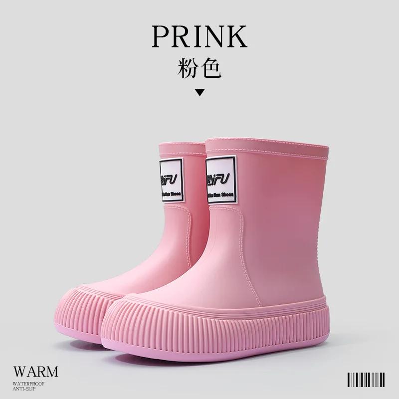 Водонепроницаемые резиновые сапоги для женщин, модная уличная одежда, резиновые сапоги с сеткой, красные, легкие, нескользящие, резиновые туфли с мягкой подошвой