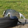 White Frame Photochromic Cycling Glasses - Day & Night UV Protection for Men & Women