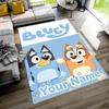 Bluey Personalized Text Area Rug Suitable for Playrooms Study room Hallway Living Rooms Anti-slip Rug Office home decor Birthday/Christmas Gift