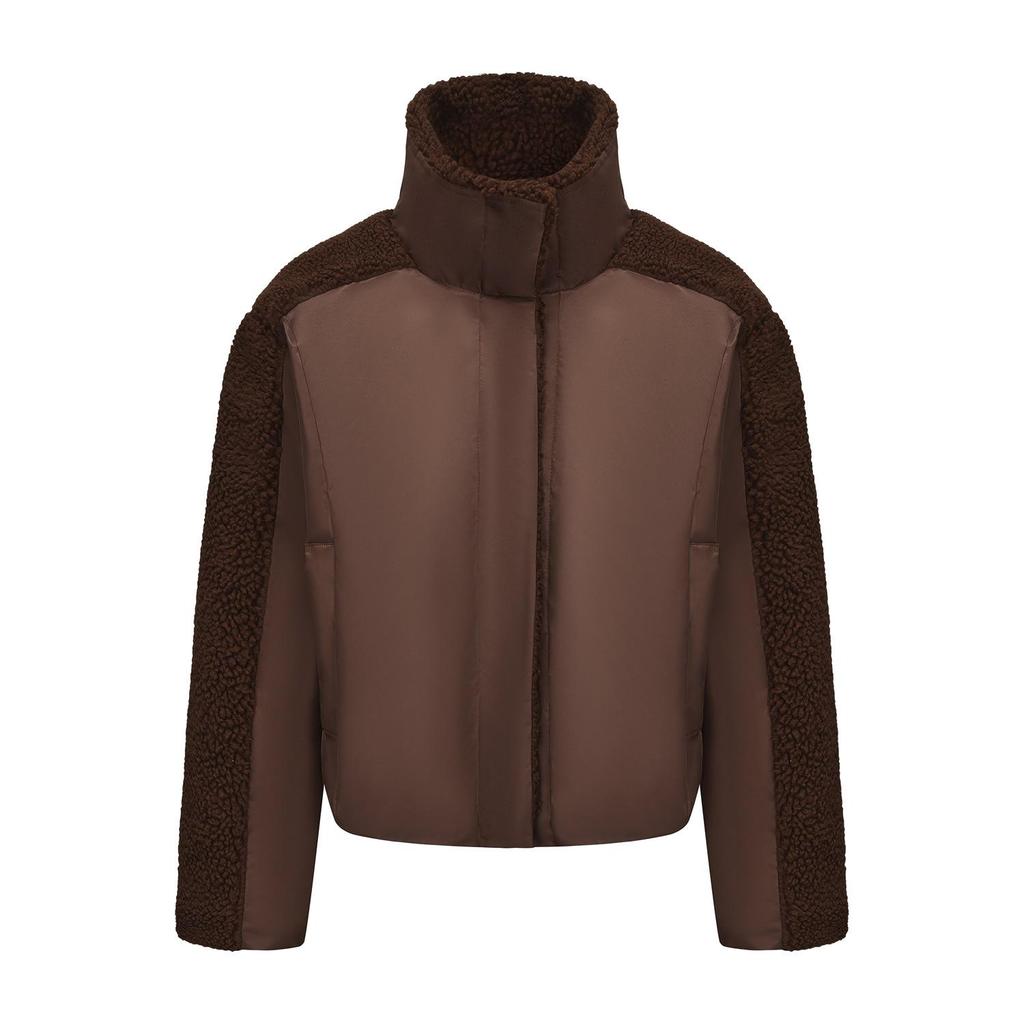 Зимнее ретро женское пальто из овечьей шерсти с длинным рукавом 2025