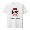 Banks The Beer of Barbados T Shirt Small NWT Logo Chest Large On Back P 40 vintage graphic Stretched Stylish Slightly
