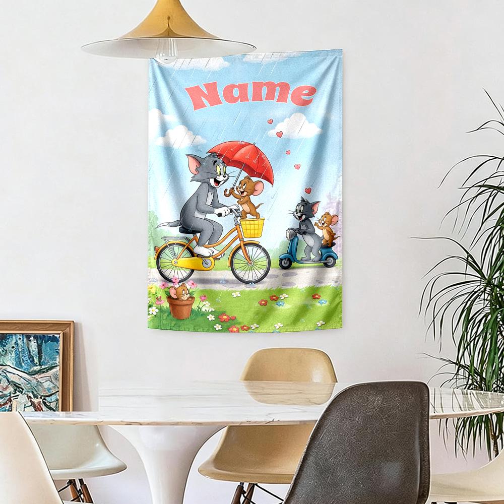 Warner Bros Works Custom Your Name Wall Decor Tapestry Art For Pet Memorial Birthdaywedding Party Backdrop Family Gift