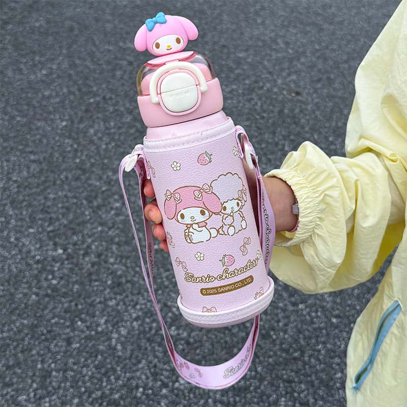 1pc Kuromi Large-Capacity Stainless Steel Insulated Cup - 520ML Portable Water Bottle for Outdoor Sports, Dual-Drinking Lid