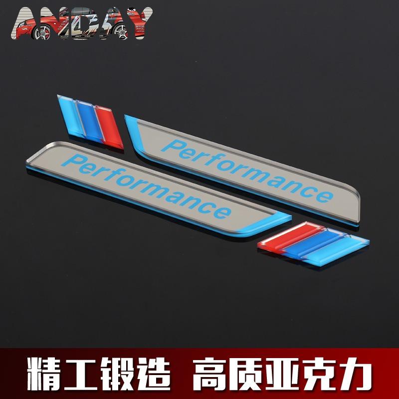 Car acrylic Sticker Car Fender Side Emblem Decorative Stickers For BMW 50th 3 5 7 series E83 F16 E70 M3 M4 M5 G42 G30 G20 F02 xg5