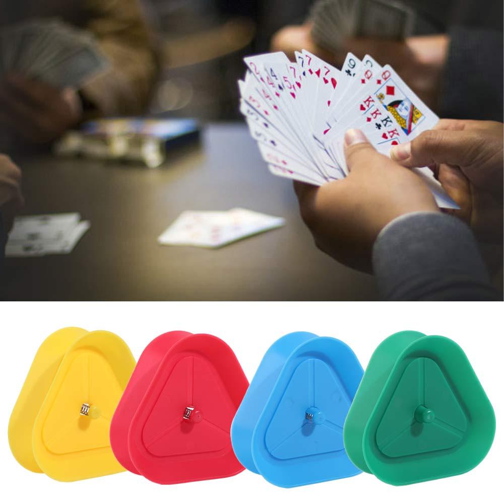 4Pcs/Set Hands-Free Lazy Person Poker Seat Triangle Shaped Board Game Cards Stand Recreation