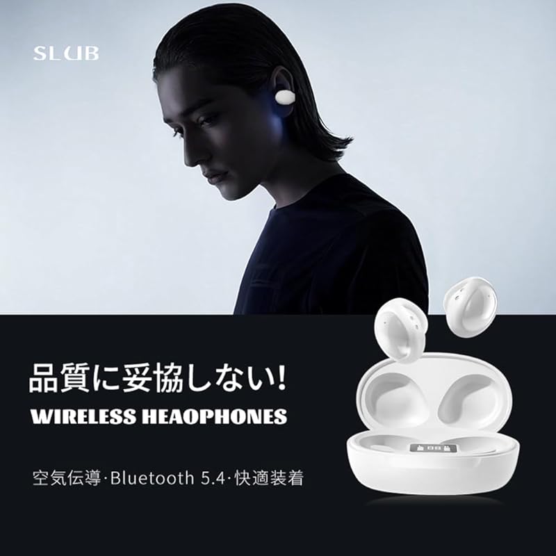 [Новинка 2025 года наушник-кафф] Наушники OWS и TWS, Bluetooth-наушники, наушники с клипсой, Bluetooth 5.4, инновация костной проводимости, воздушная проводимость