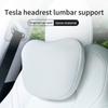Neck Pillow For Tesla Model 3 /model Y 2018-2025 2025 Headrest Lumbar Support High-quality Leather Seat Car Accessories