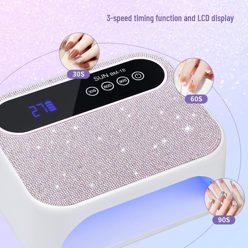 Перезаряжаемая беспроводная УФ-лампа для ногтей для быстрой сушки и полимеризации