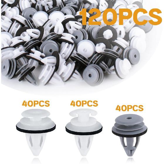 Xislet 120Pcs Door Trim Panel Retainer Clips Compatible With BMW 3 5 7 Series E36 E34 E38 E39 M3 X1, X3, X4, X5, X6 Replace 51411973500, 51418224768,
