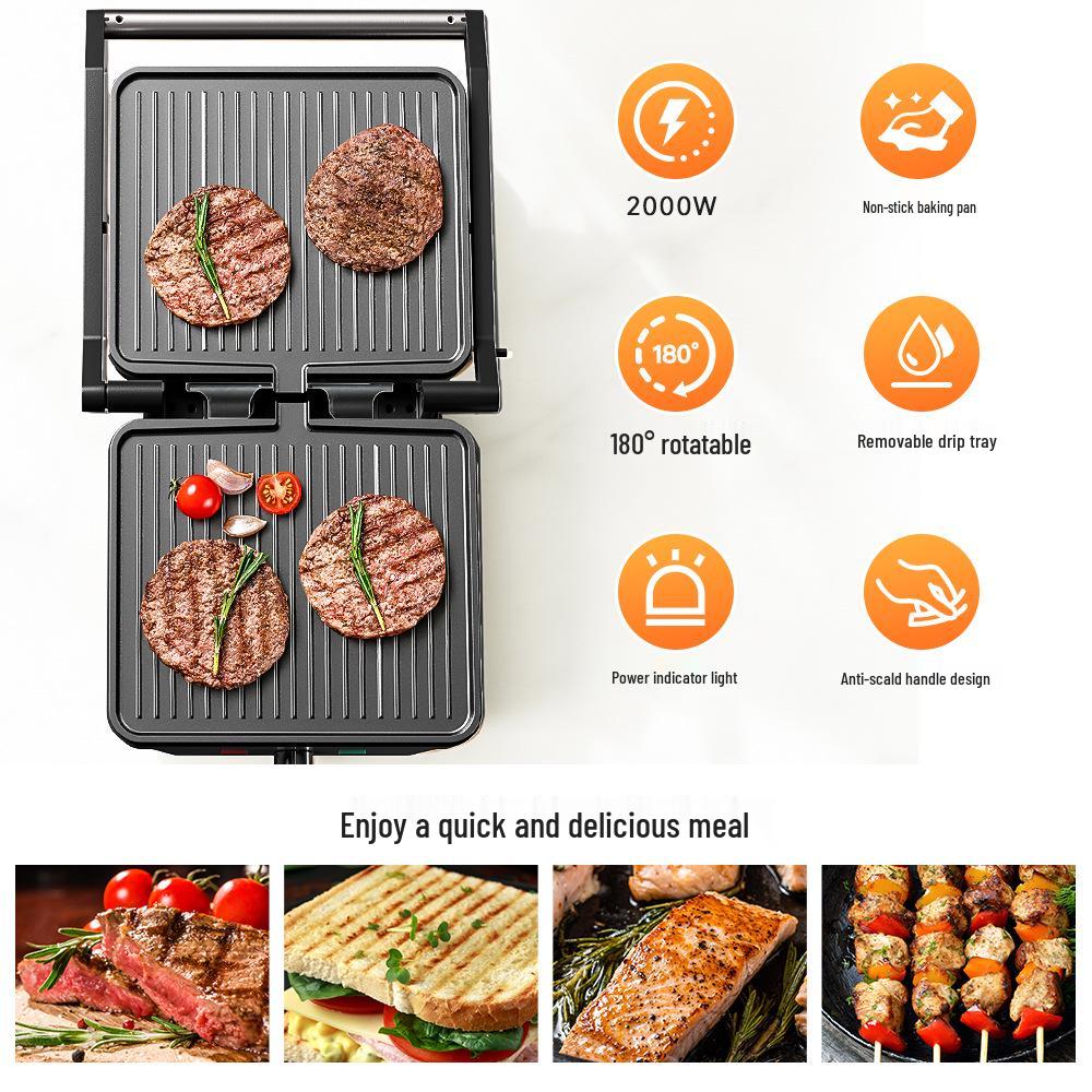 Cross-Border Multi-Functional Breakfast and Panini Grill Machine