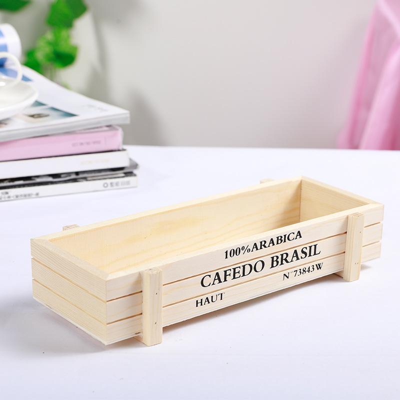 Винтажный деревянный ящик для растений Садовый двор Микроландшафт Цветочный контейнер для суккулентов Растительный горшок Горшки De Jardin Садовые аксессуары