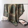 Spring And Autumn Fashion Password Satin Simulation Silk Printing Large Square Scarf Silk Scarf Shawl Head Scarf Neck Protection Scarf