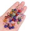 50 шт. 8 мм Стеклянные круглые бусины Разноцветные прозрачные Loose Spacer Beads Для изготовления ювелирных изделий Поделки своими руками Браслеты Аксессуары для ожерелий